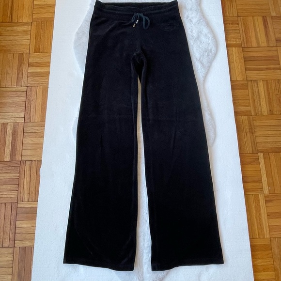 BURBERRY Velour Track Pants  size Small Dark Blue - Picture 1 of 8